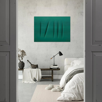 Concept Spatial - Lucio Fontana Brushed Aluminum Print - 70x100 cm / 28x40 inches | Lucio Fontana Aluminum Print | Lucio Fontana Prints