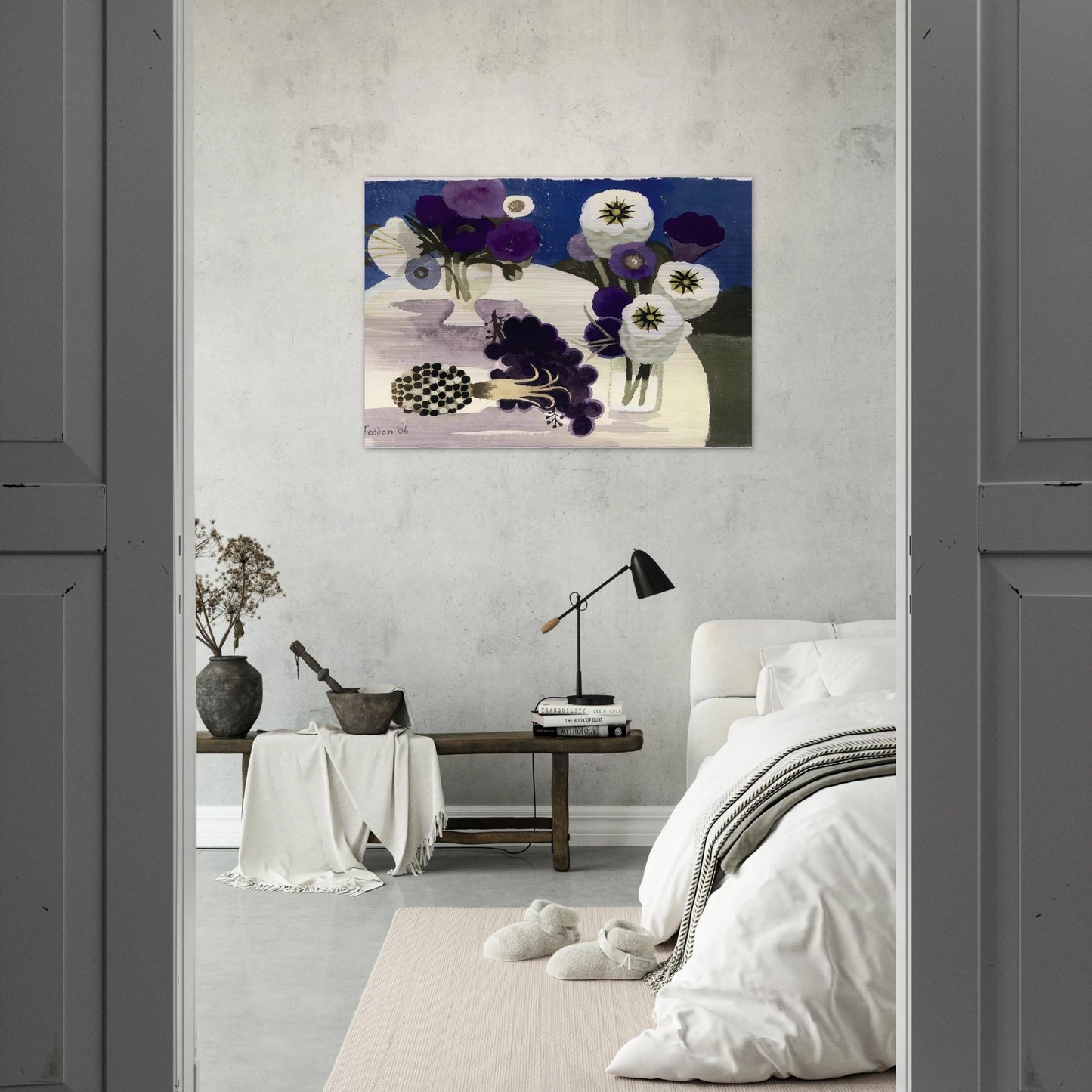 Blue - 2006 - Mary Fedden Brushed Aluminum Print - 70x100 cm / 28x40 inches | Mary Fedden Aluminum Print | Mary Fedden Prints