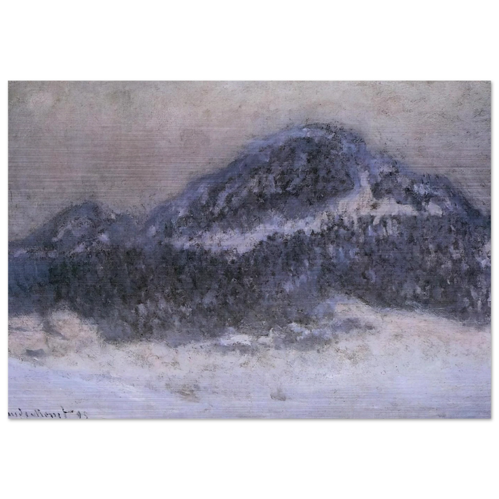 Mount Kolsaas in Misty Weather - claude monet Brushed Aluminum Print - 70x100 cm / 28x40 inches | claude monet Aluminum Print | claude monet Prints