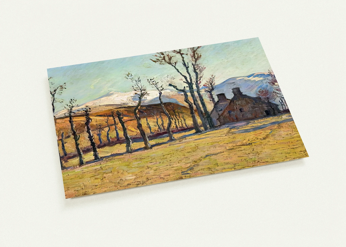 Cottages in a landscape By Armand Guillaumin Pack of 10 Post Cards | Armand Guillaumin Post Cards | A6 (10.5 x 14.8 cm) - 4.1 x 5.8 inches