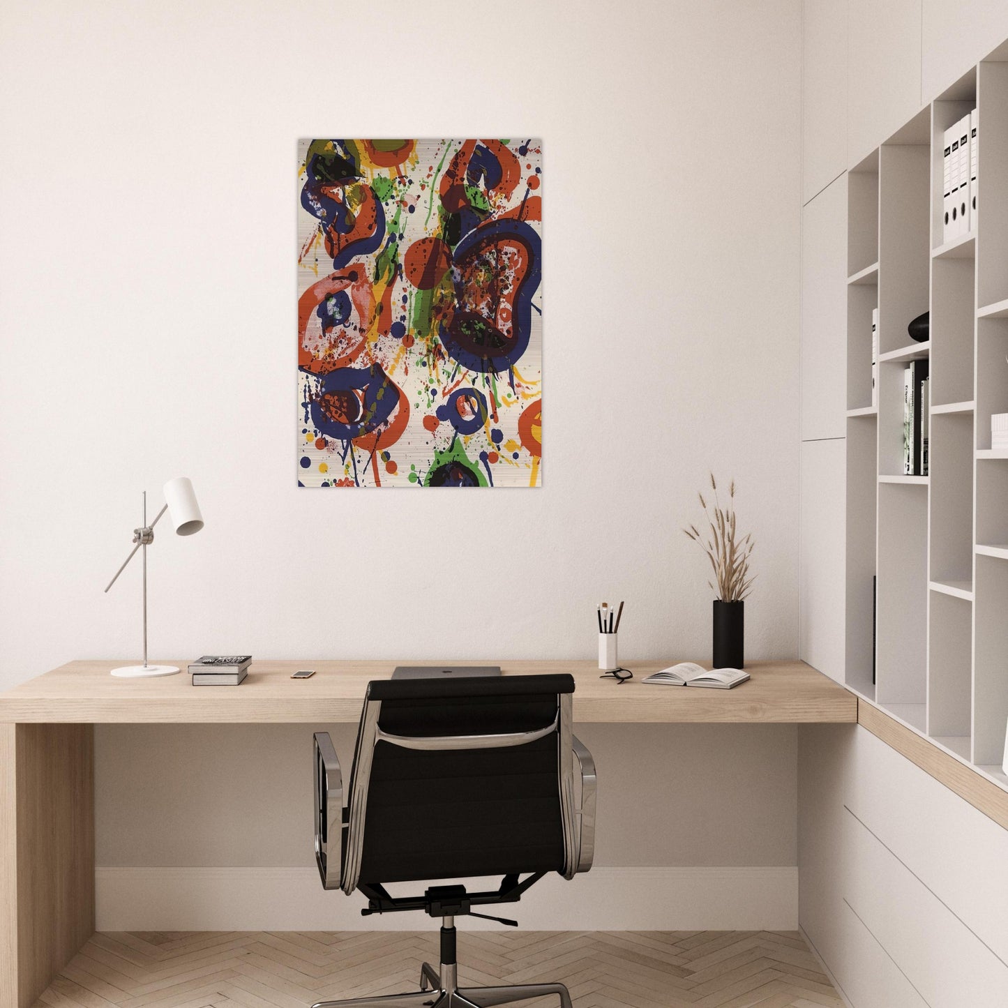 Untitled  from Pasadena Box   Lembark L59  - Sam Francis Brushed Aluminum Print - 70x100 cm / 28x40 inches | Sam Francis Aluminum Print | Sam Francis Prints