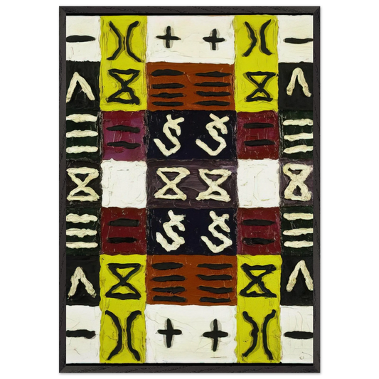 A Perfect Equal Area I - 1960 - Alfred Jensen 70x100 cm / 28x40 inches Framed Art Print – Black Wooden Frame
