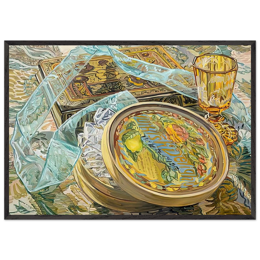 TURKISH DELIGHT 2003 - Janet Fish 70x100 cm / 28x40 inches Framed Art Print – Black Wooden Frame