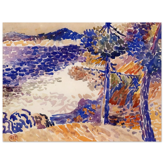 Henri-Edmond Cross - Pines by the Sea  75x100 cm / 30x40inches Fine Art Poster
