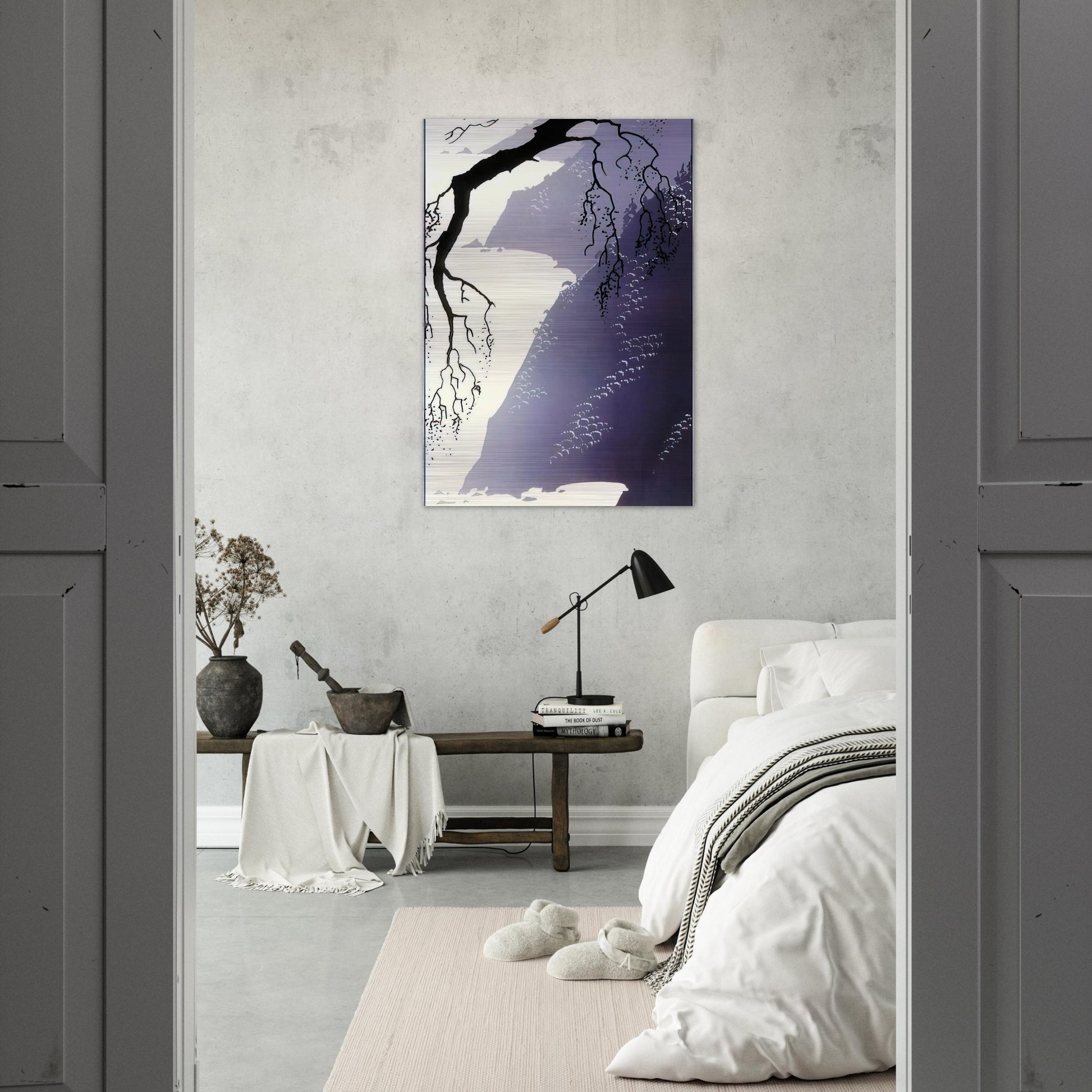 Gray Mist - Eyvind Earle Brushed Aluminum Print - 70x100 cm / 28x40 inches | Eyvind Earle Aluminum Print | Eyvind Earle Prints
