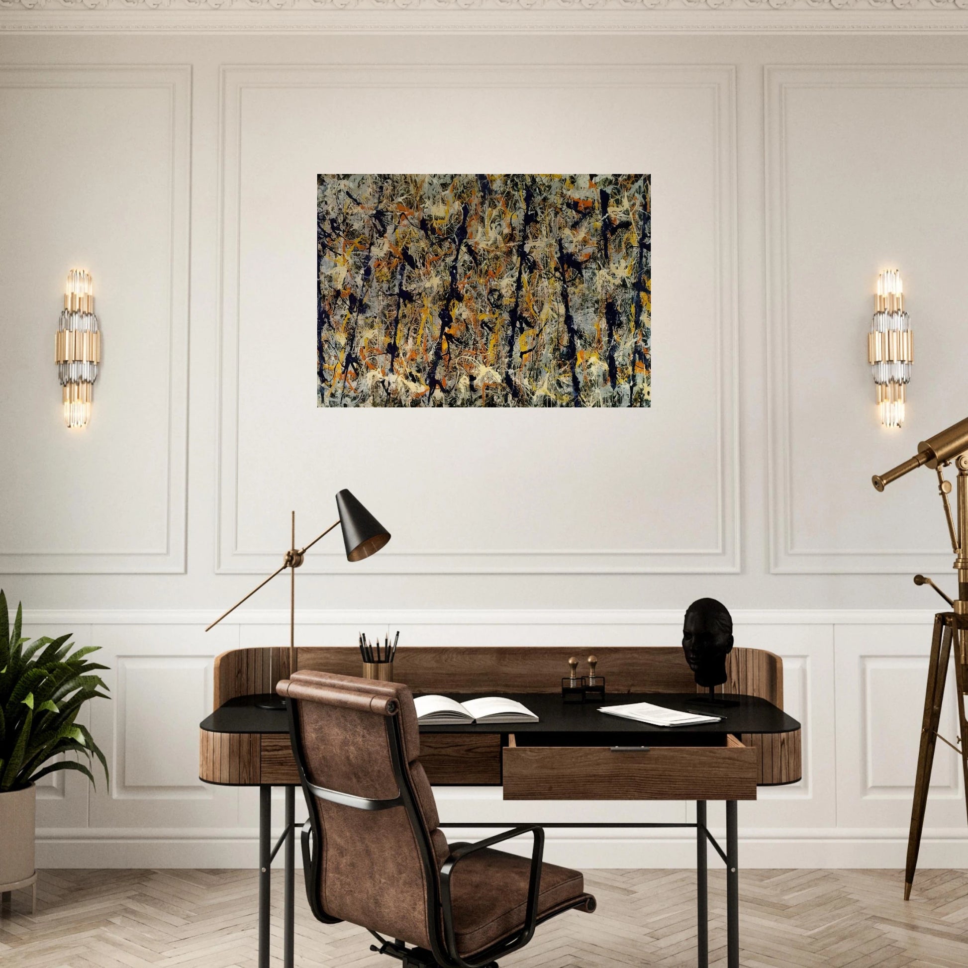 BLUE POLES NUMBER 11 1952 1 - Jackson Pollock Brushed Aluminum Print - 70x100 cm / 28x40 inches | Jackson Pollock Aluminum Print | Jackson Pollock Prints