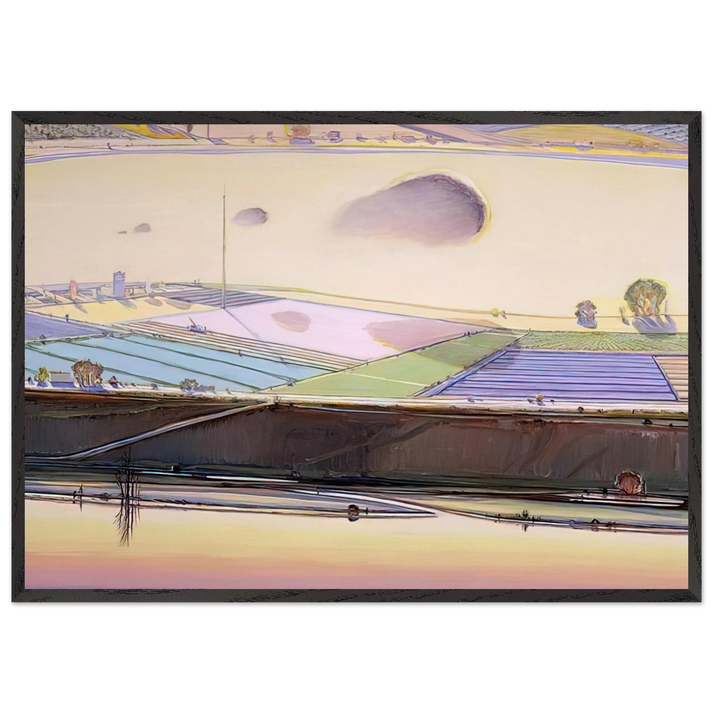 River Cloud - 2002 - Wayne Thiebaud 70x100 cm / 28x40 inches Framed Art Print – Black Wooden Frame