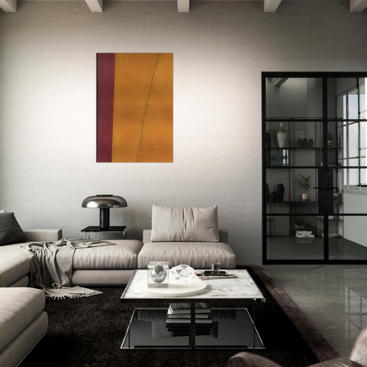 P-T #5 - 1970 - Edward Corbett Brushed Aluminum Print - 70x100 cm / 28x40 inches | Edward Corbett Aluminum Print | Edward Corbett Prints