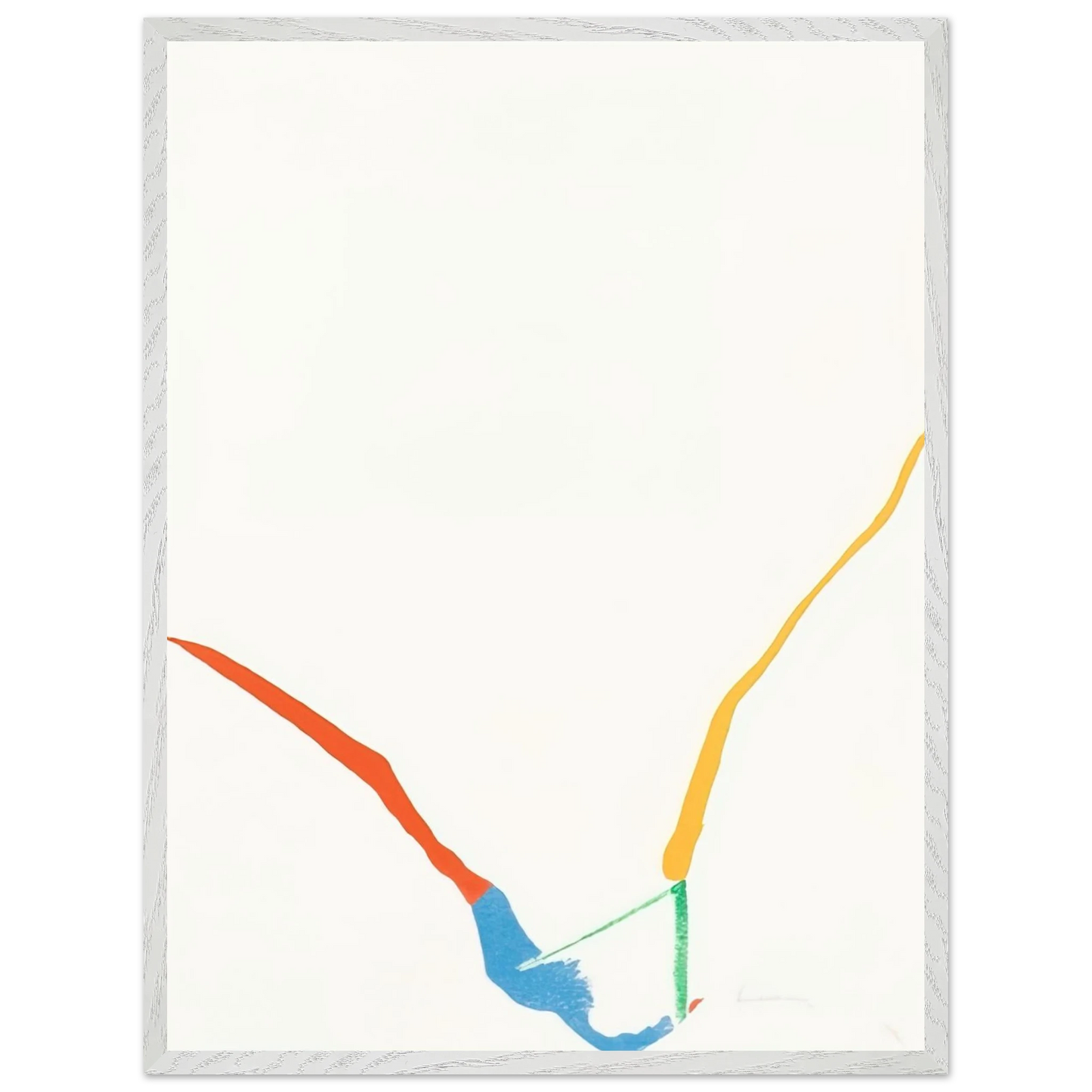 Helen Frankenthaler - What Red Lines Can Do - 1970 Wall art - 40x50 cm / 16x20 inches - Premium Wooden Framed Poster With Fine Art Paper-canvas - Black frame