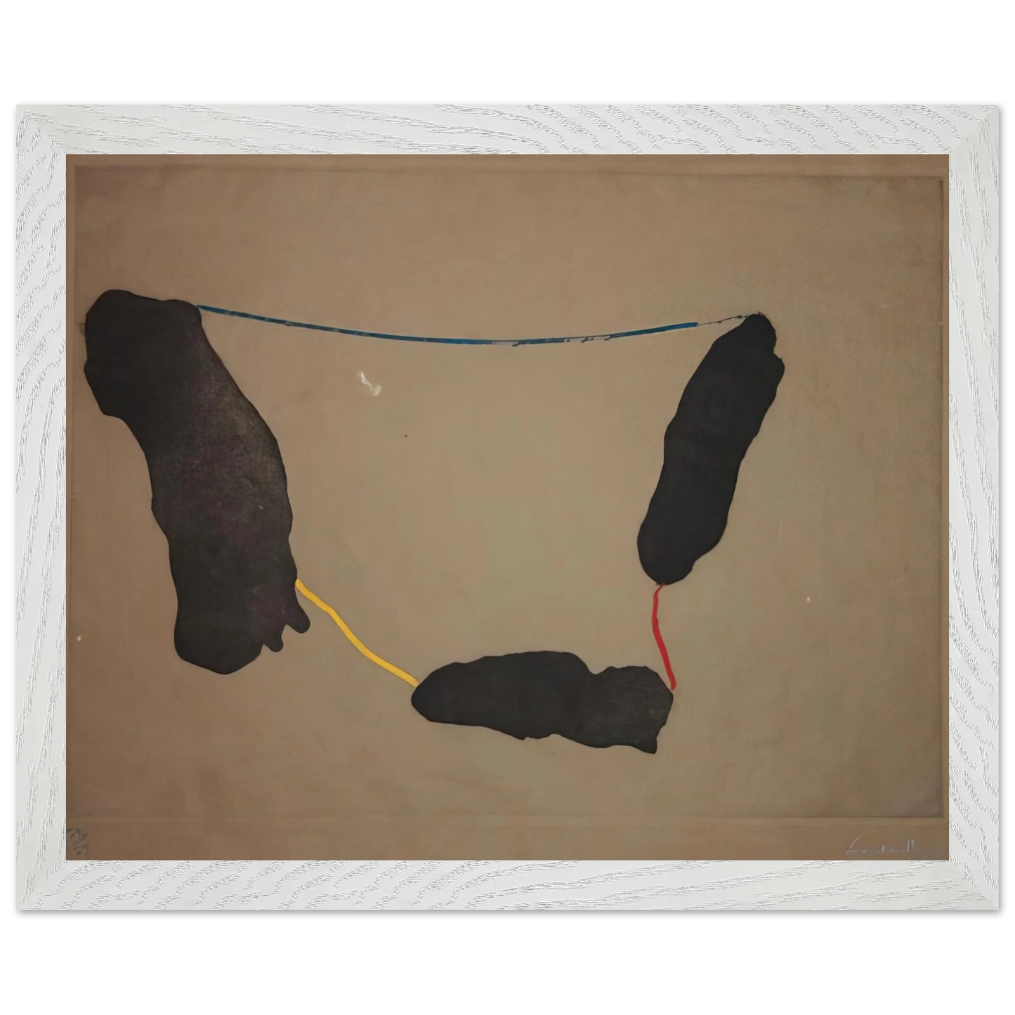 Helen Frankenthaler - Connected By Joy - 1973 Wall art - 50x70 cm / 20x28 inches - Premium Wooden Framed Poster With Fine Art Paper-canvas - White frame