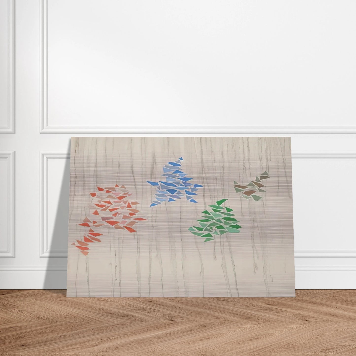 Colors on Gray - 1975 - Robert Goodnough Brushed Aluminum Print - 70x100 cm / 28x40 inches | Robert Goodnough Aluminum Print | Robert Goodnough Prints