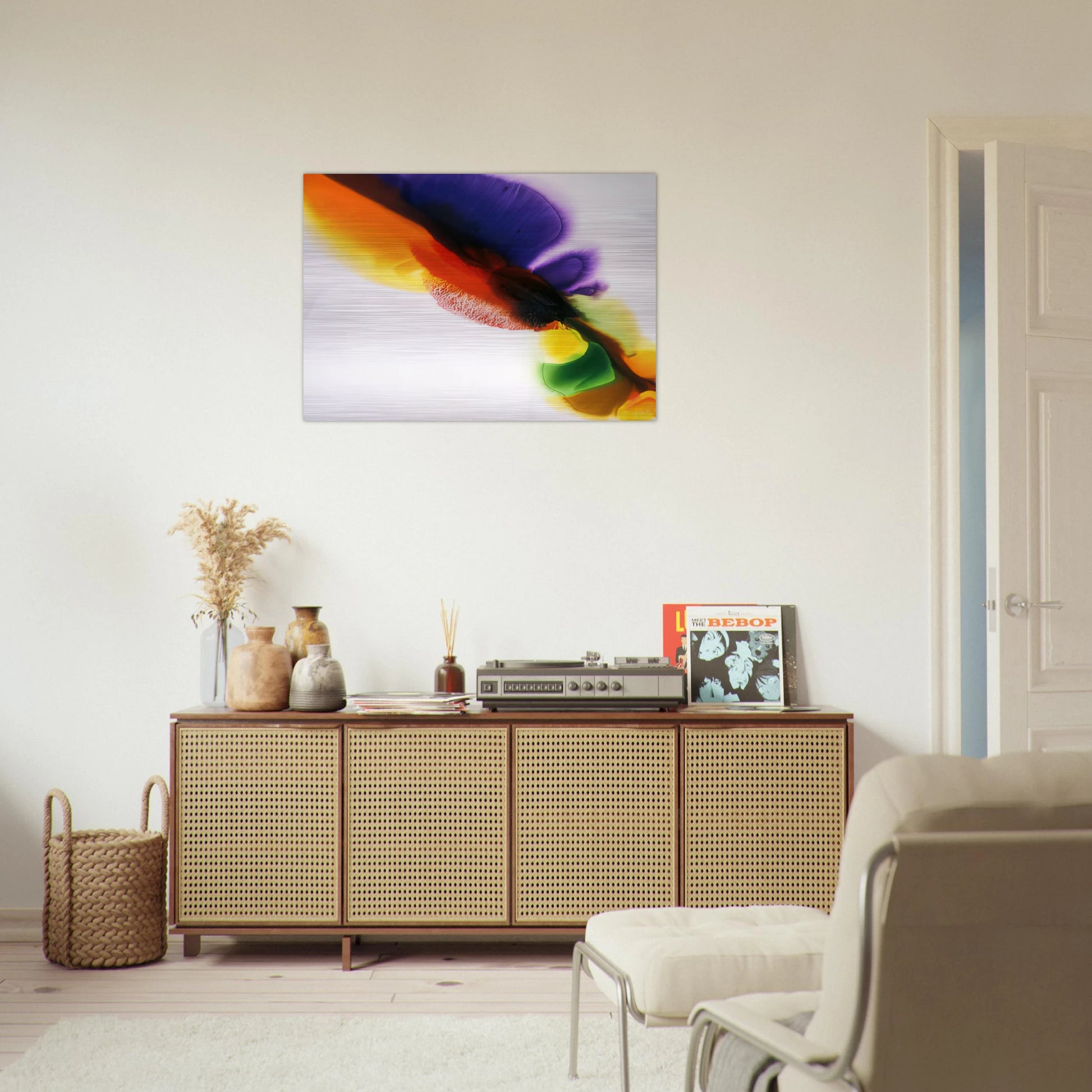 Phenomena Tibetan Flange - 1973 - Paul Jenkins Brushed Aluminum Print - 70x100 cm / 28x40 inches | Paul Jenkins Aluminum Print | Paul Jenkins Prints