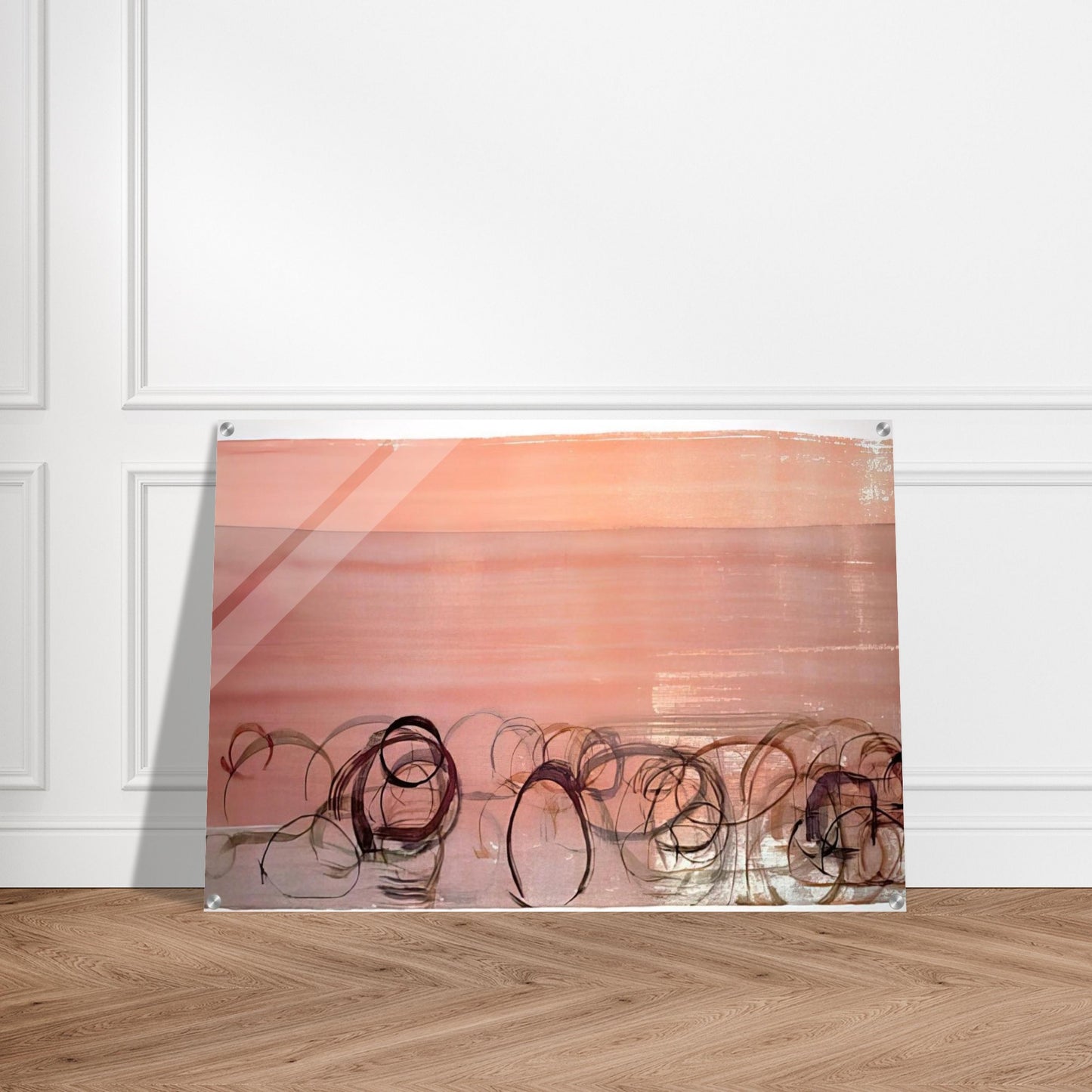 New River Watercolor, Series IV, #4 - 1988 - John Cage Acrylic Print - 70x100 cm / 28x40″ inches | John Cage Wall Art | John Cage Prints