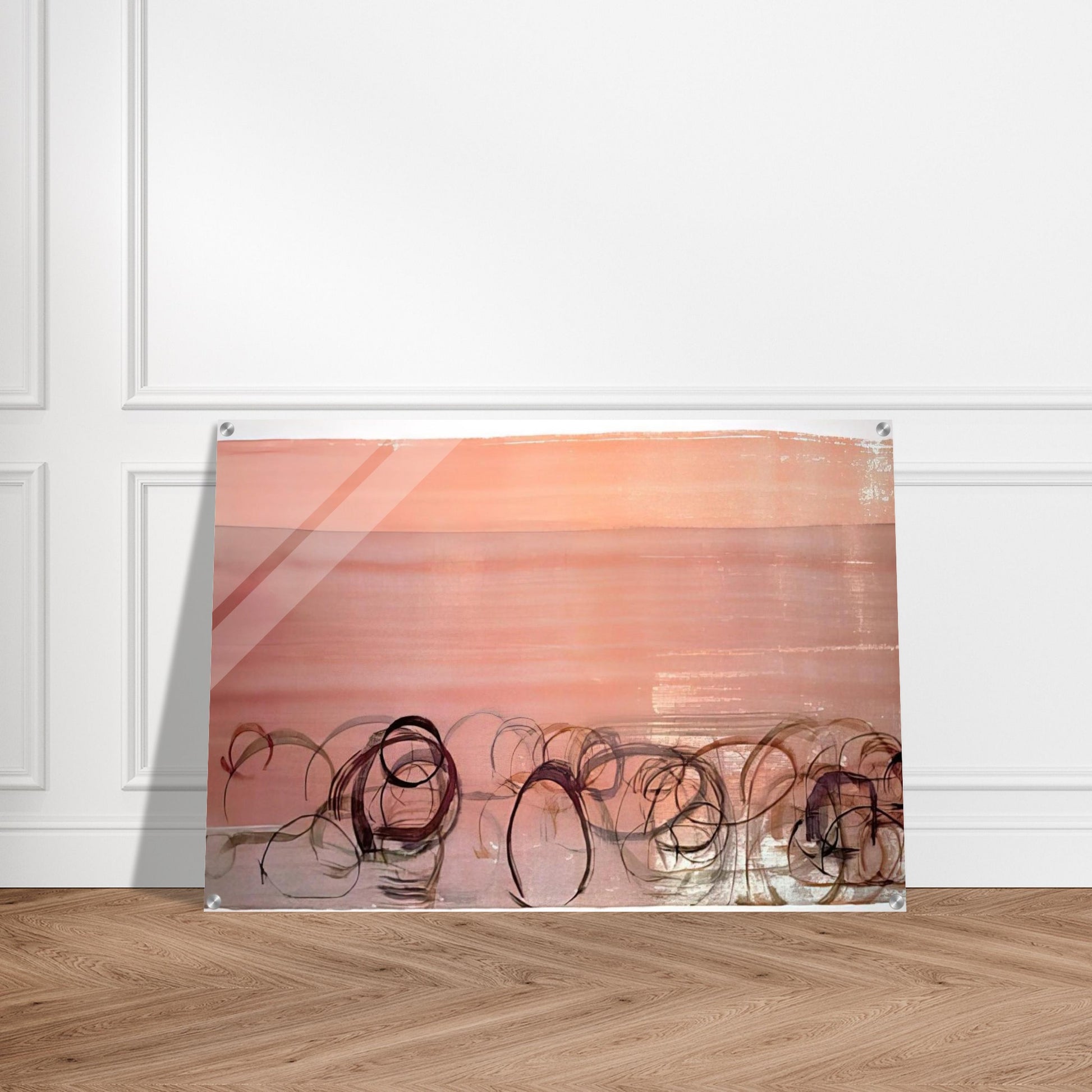New River Watercolor, Series IV, #4 - 1988 - John Cage Acrylic Print - 70x100 cm / 28x40″ inches | John Cage Wall Art | John Cage Prints