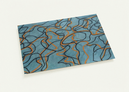 Letter About Rocks #3, Blue Ground - 2010 By Brice Marden Pack of 10 Post Cards | Brice Marden Post Cards | A6 (10.5 x 14.8 cm) - 4.1 x 5.8 inches