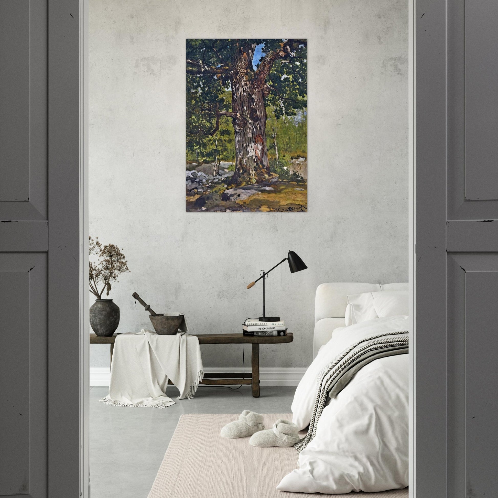 The Bodmer Oak - claude monet Brushed Aluminum Print - 70x100 cm / 28x40 inches | claude monet Aluminum Print | claude monet Prints