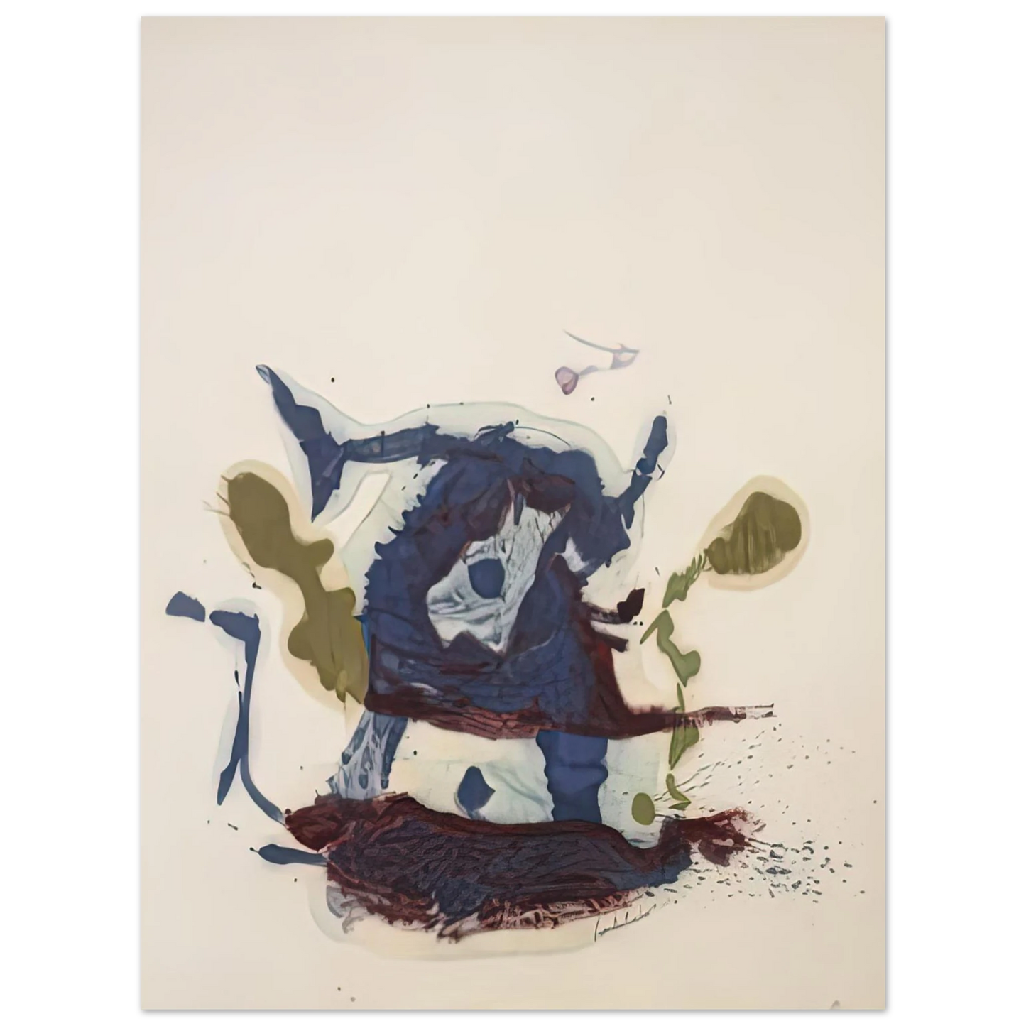 Helen Frankenthaler - Vessel, 1961- Wall Art - 21x29.7 cm / 8x12" - Fine Art Poster-canvas - -
