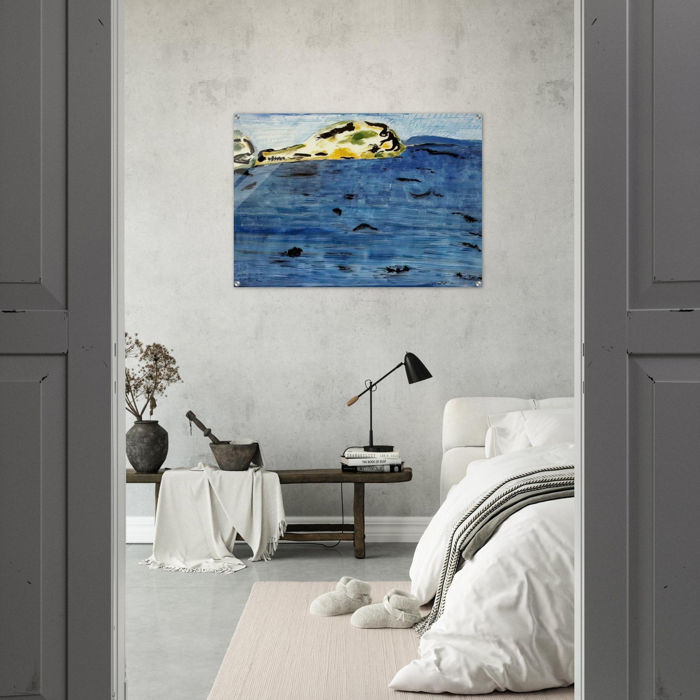 Blue Bay and Dunes - 1961 - Milton Avery Acrylic Print - 70x100 cm / 28x40″ inches