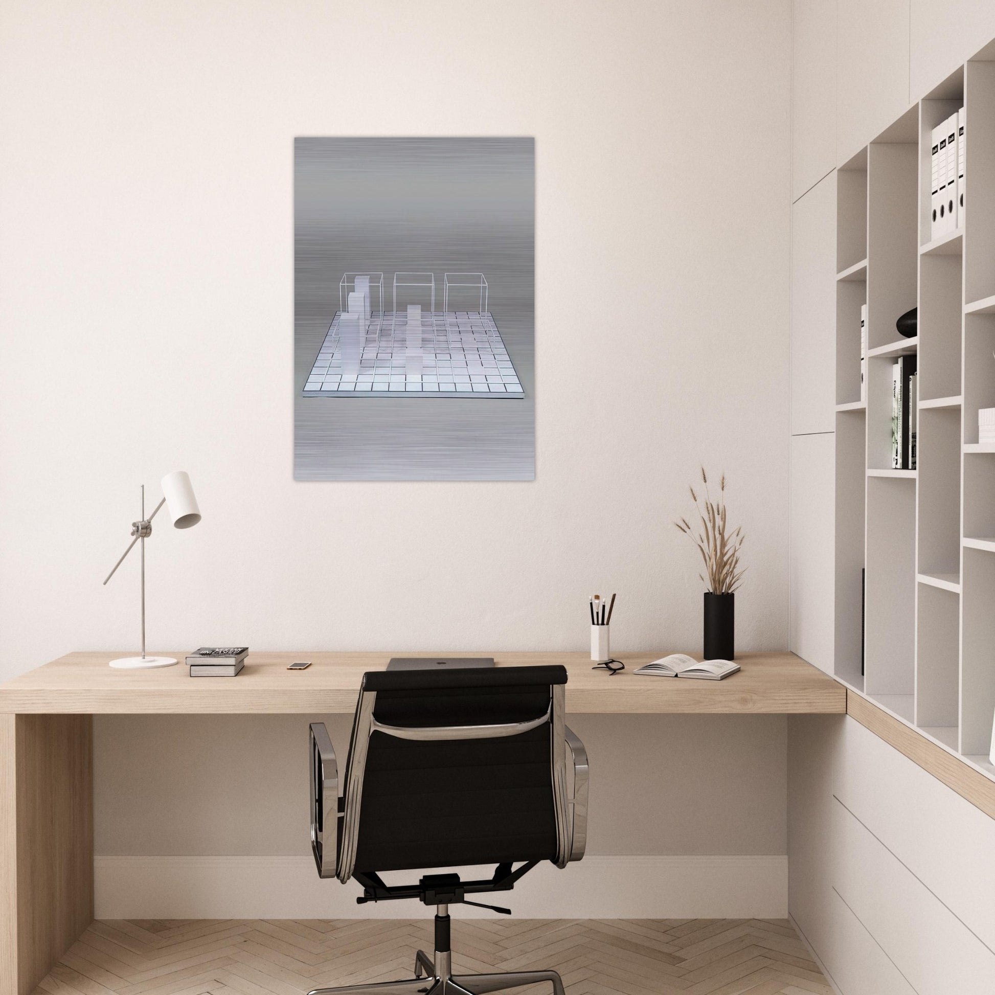 Serial Project Set B - Sol LeWitt Brushed Aluminum Print - 70x100 cm / 28x40 inches | Sol LeWitt Aluminum Print | Sol LeWitt Prints