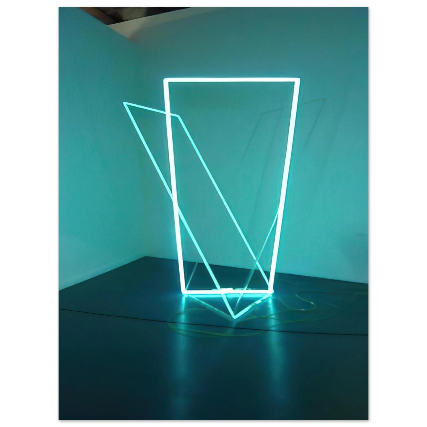 Francois Morellet - NÃƒÂ©on dans lÃ¢â‚¬â„¢espace - 1963  75x100 cm / 30x40inches Fine Art Poster