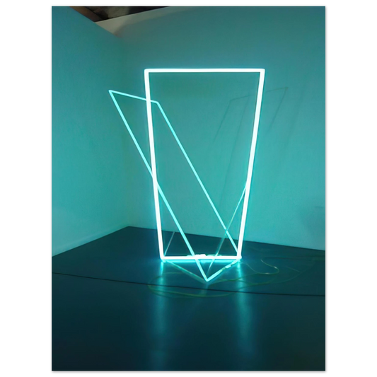 Francois Morellet - NÃƒÂ©on dans lÃ¢â‚¬â„¢espace - 1963  75x100 cm / 30x40inches Fine Art Poster