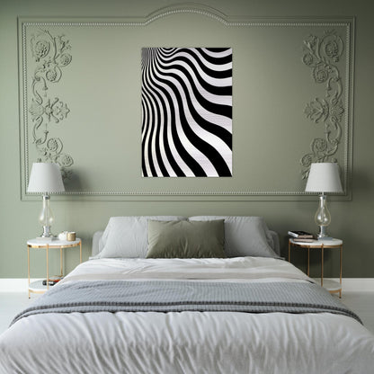 INTAKE 1964 - Bridget Riley Brushed Aluminum Print - 70x100 cm / 28x40 inches | Bridget Riley Aluminum Print | Bridget Riley Prints