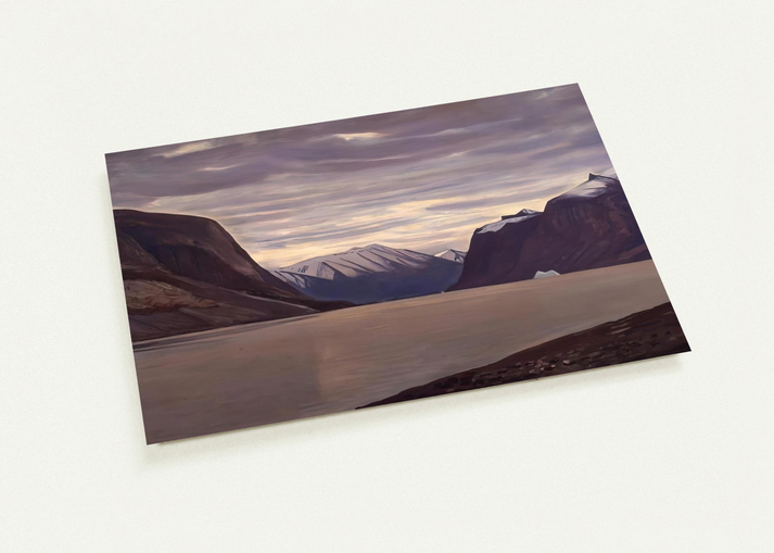 North Greenland Fiord, Gray Day By Rockwell Kent Pack of 10 Post Cards | Rockwell Kent Post Cards | A6 (10.5 x 14.8 cm) - 4.1 x 5.8 inches