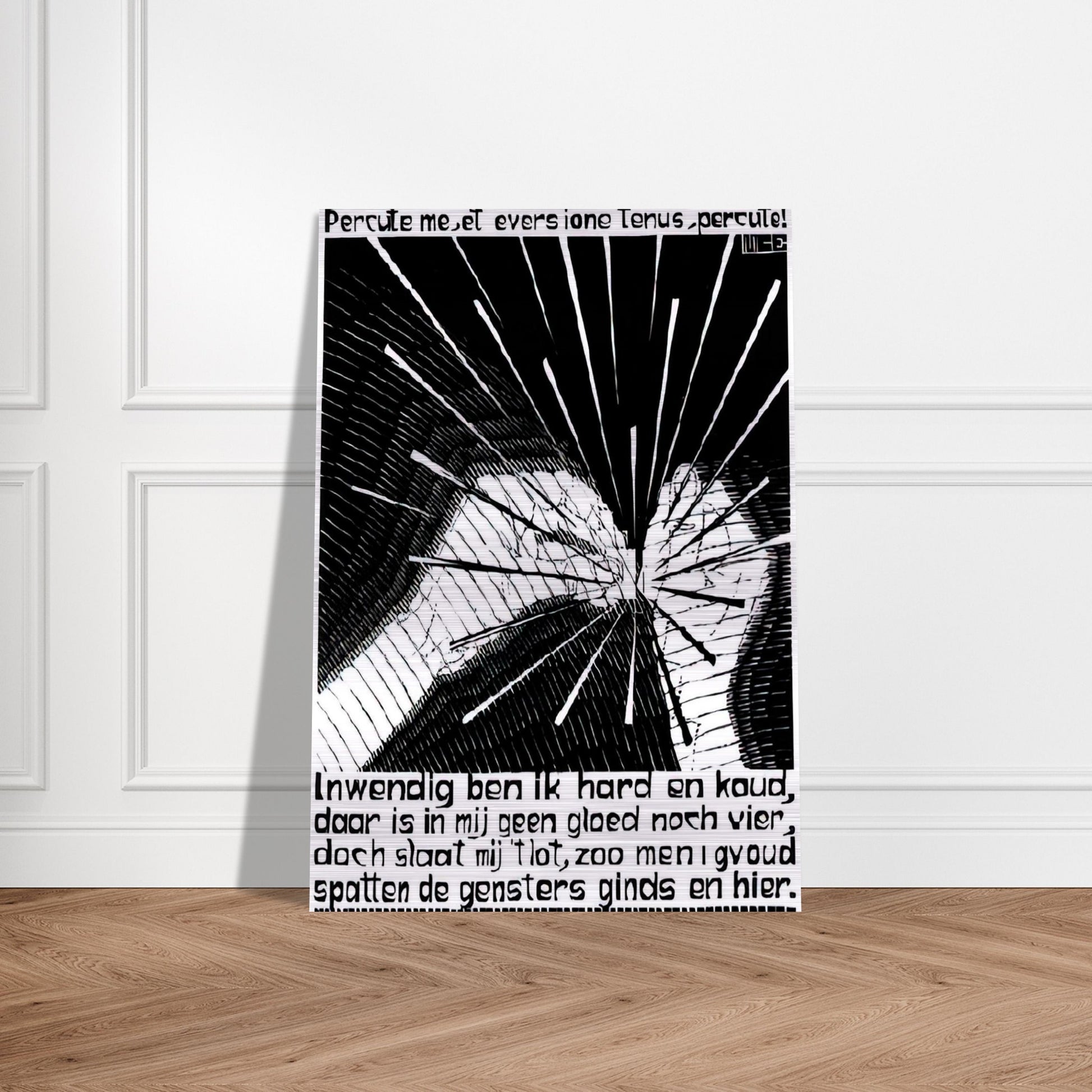 EMBLEMATA FLINT - MC Escher Brushed Aluminum Print - 70x100 cm / 28x40 inches | MC Escher Aluminum Print | MC Escher Prints