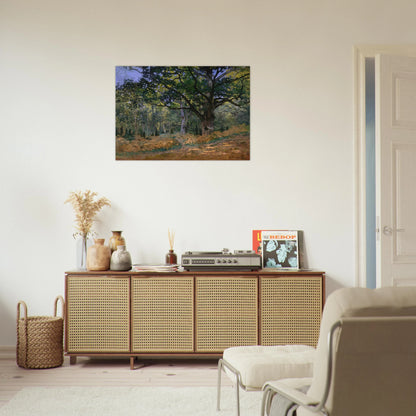 The Bodmer Oak, Fontainebleau - claude monet Brushed Aluminum Print - 70x100 cm / 28x40 inches | claude monet Aluminum Print | claude monet Prints