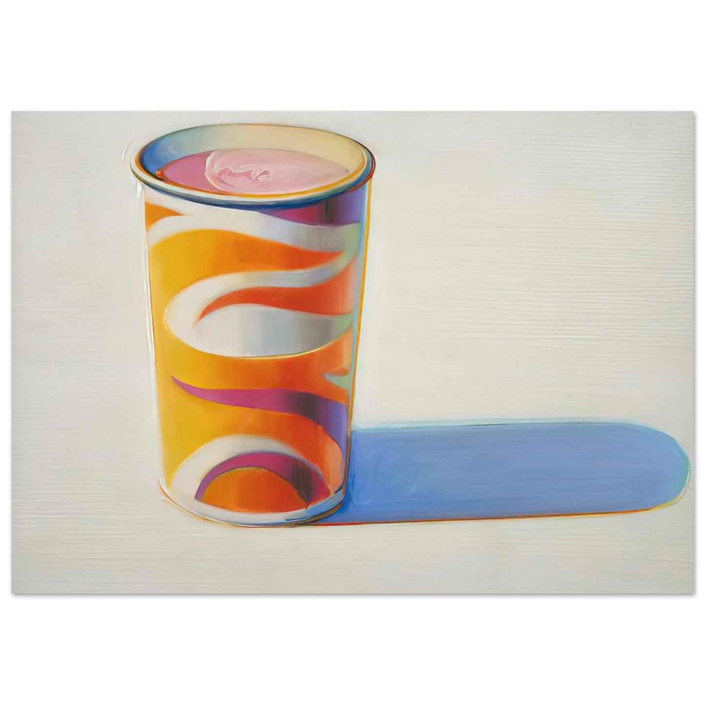 Wayne Thiebaud - Drink Cup - 1972 Wall Art - 21x29.7 cm / 8x12" - Premium Wooden Framed Poster With Fine Art Paper - Wood frame