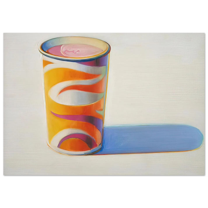 Wayne Thiebaud - Drink Cup - 1972 Wall Art - 21x29.7 cm / 8x12" - Premium Wooden Framed Poster With Fine Art Paper - Wood frame