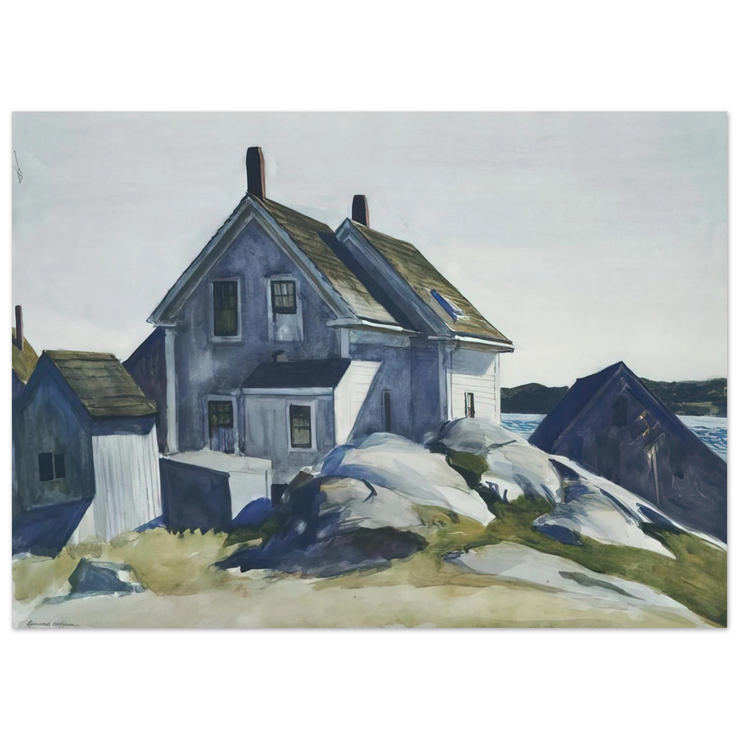 Edward Hopper - House at the Fort, Gloucester Fine Art Poster