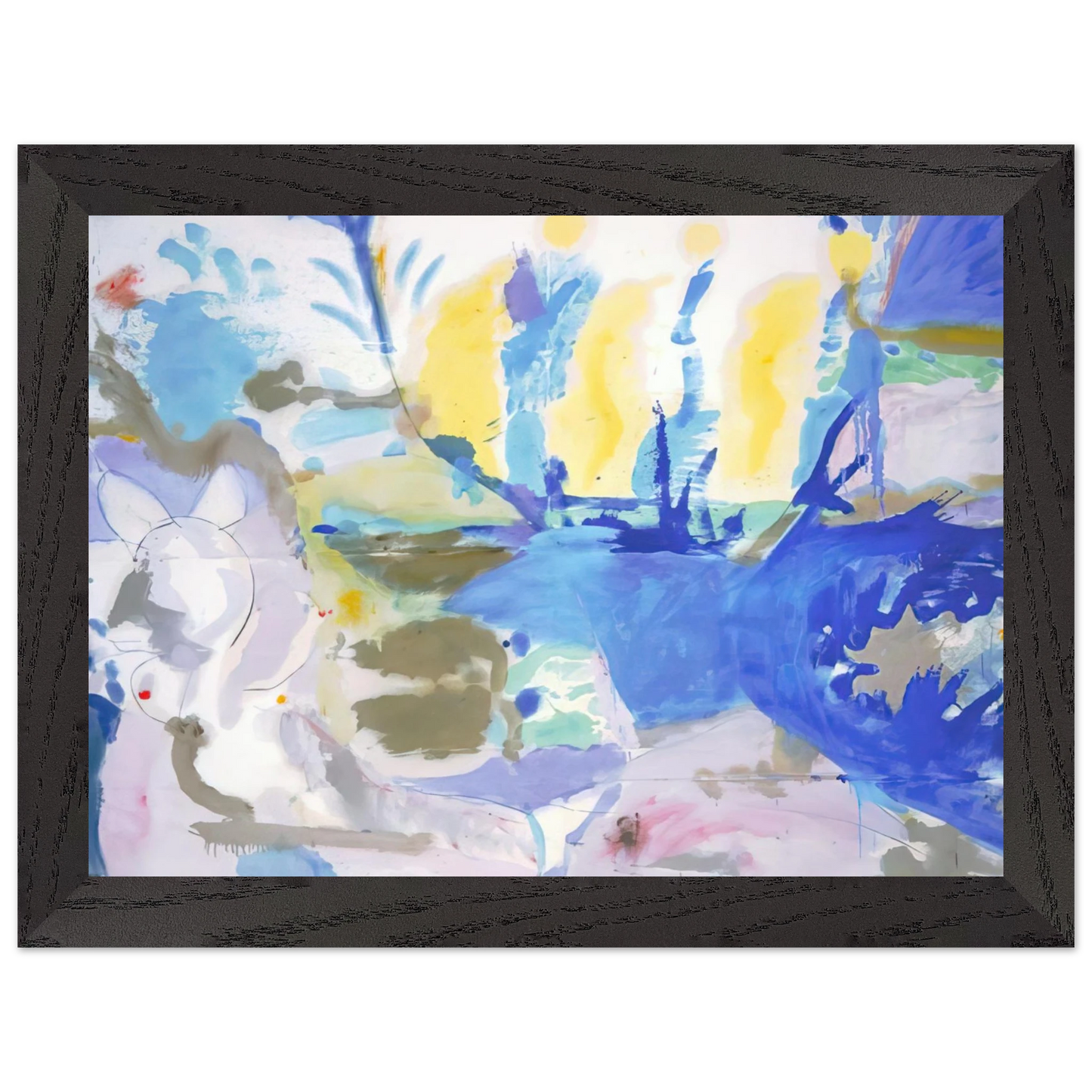 Helen Frankenthaler - Basque Beach - 1958 Wall art - 27x35 cm / 11x14 inches - Fine Art Poster-canvas - -