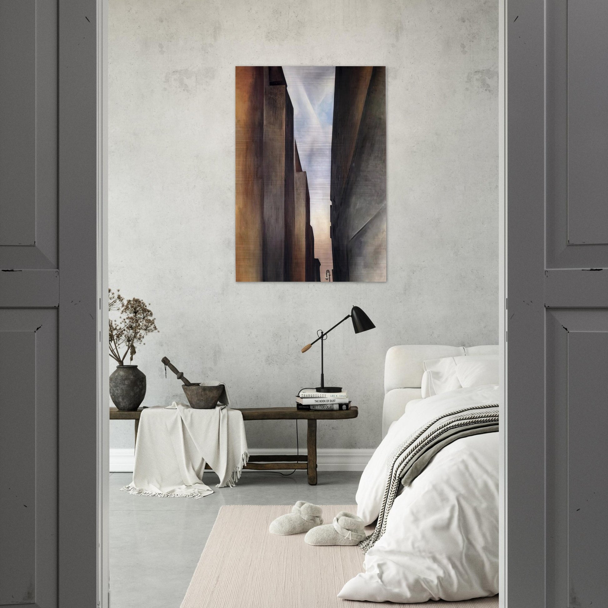 Street of New York II - Georgia O'Keeffe Brushed Aluminum Print - 70x100 cm / 28x40 inches | Georgia O'Keeffe Aluminum Print | Georgia O'Keeffe Prints