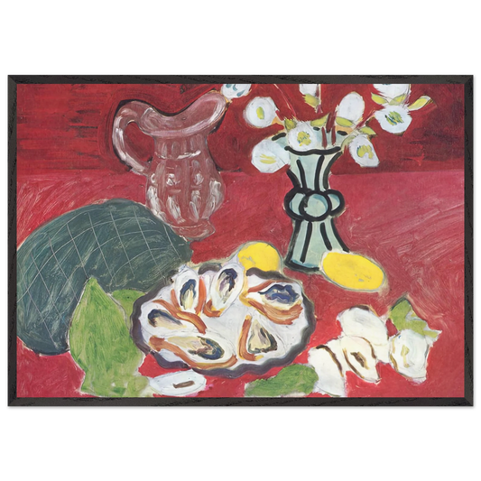 STILL LIFE WITH SHELLFISH 1940 - Henri Matisse 70x100 cm / 28x40 inches Framed Art Print – Black Wooden Frame