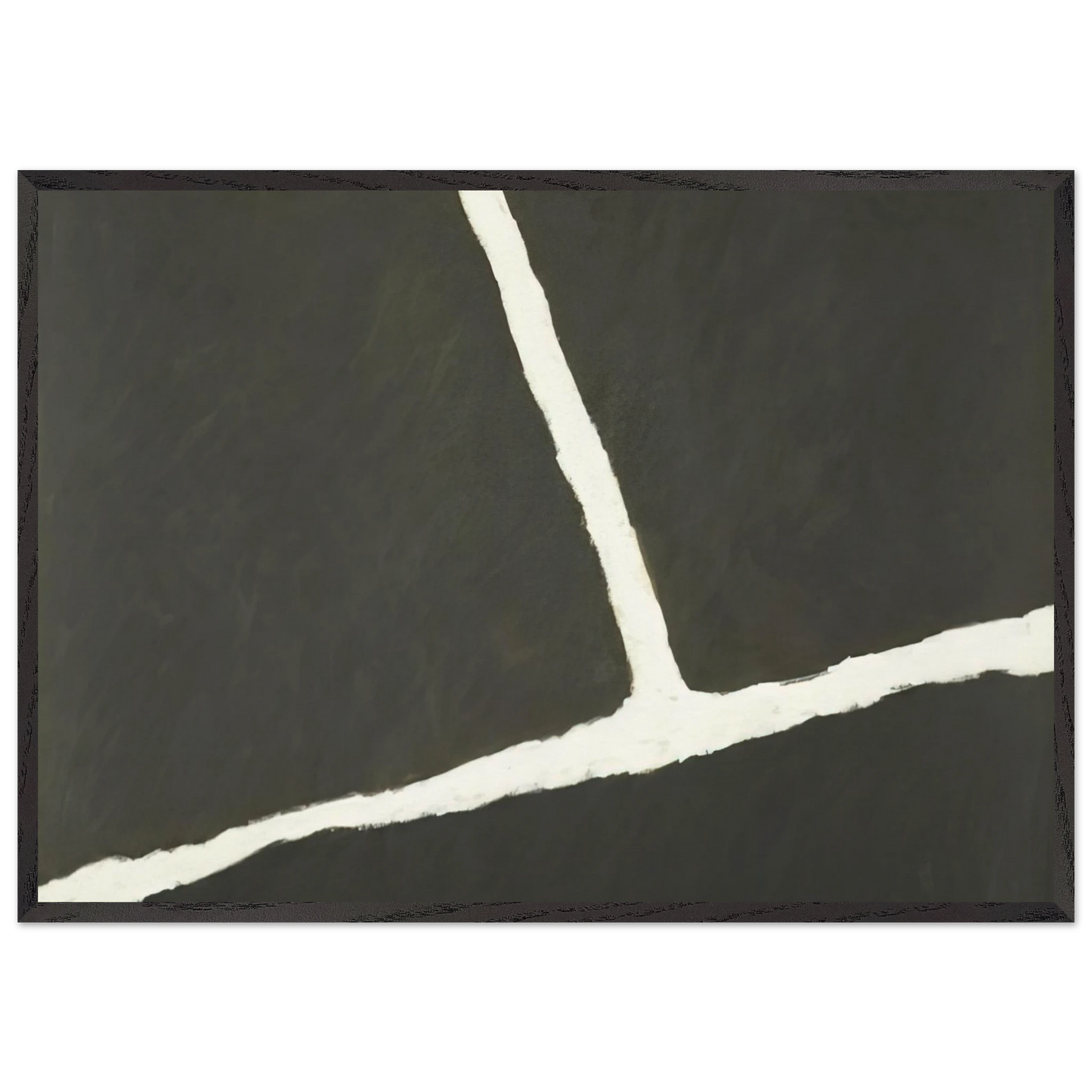 Krijtlijnen HV - 1977 N1 - Ralston Crawford 70x100 cm / 28x40 inches Framed Art Print – Black Wooden Frame