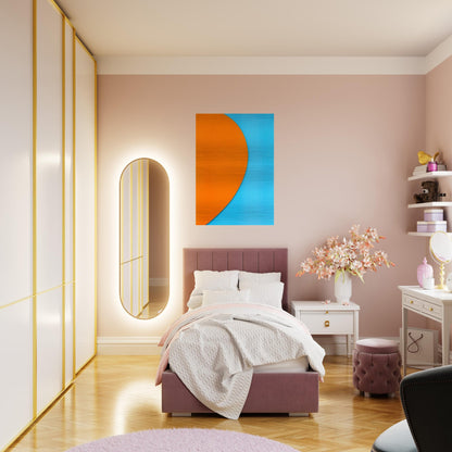 Orange Relief with Blue - Ellsworth Kelly Brushed Aluminum Print - 70x100 cm / 28x40 inches | Ellsworth Kelly Aluminum Print | Ellsworth Kelly Prints