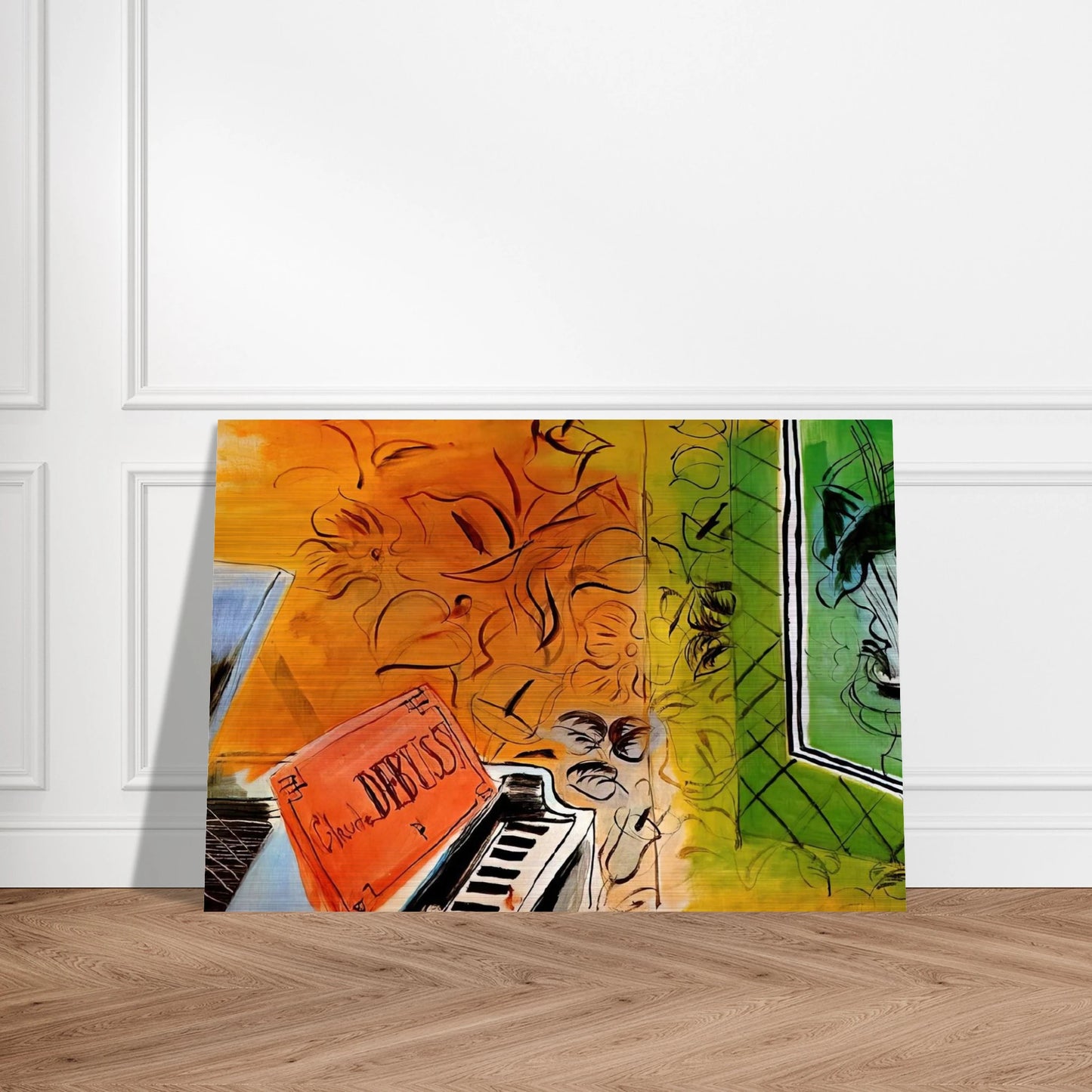 HOMAGE TO CLAUDE DEBUSSY 1952 - Raoul Dufy Brushed Aluminum Print - 70x100 cm / 28x40 inches | Raoul Dufy Aluminum Print | Raoul Dufy Prints