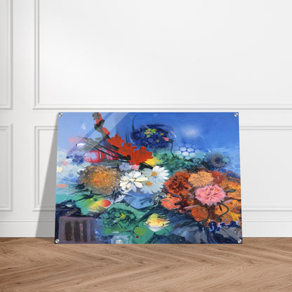 Flowers No. 2 - 1974 - Gebre Kristos Desta Acrylic Print - 70x100 cm / 28x40″ inches