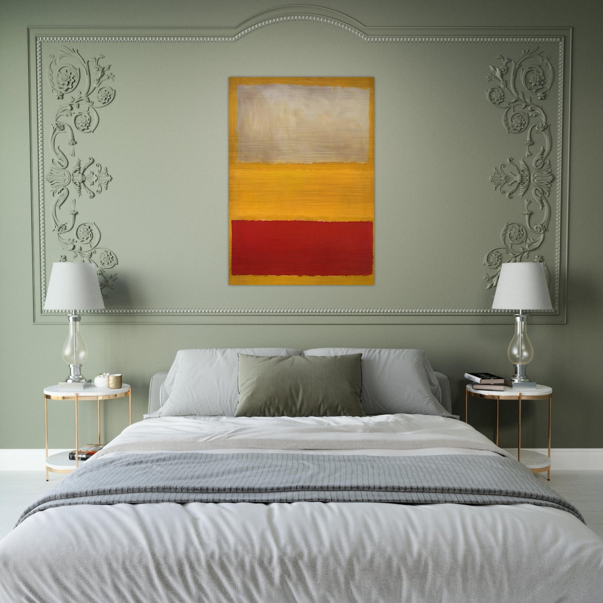 No. 13 White, Red on Yellow - Mark Rothko Brushed Aluminum Print - 70x100 cm / 28x40 inches | Mark Rothko Aluminum Print | Mark Rothko Prints