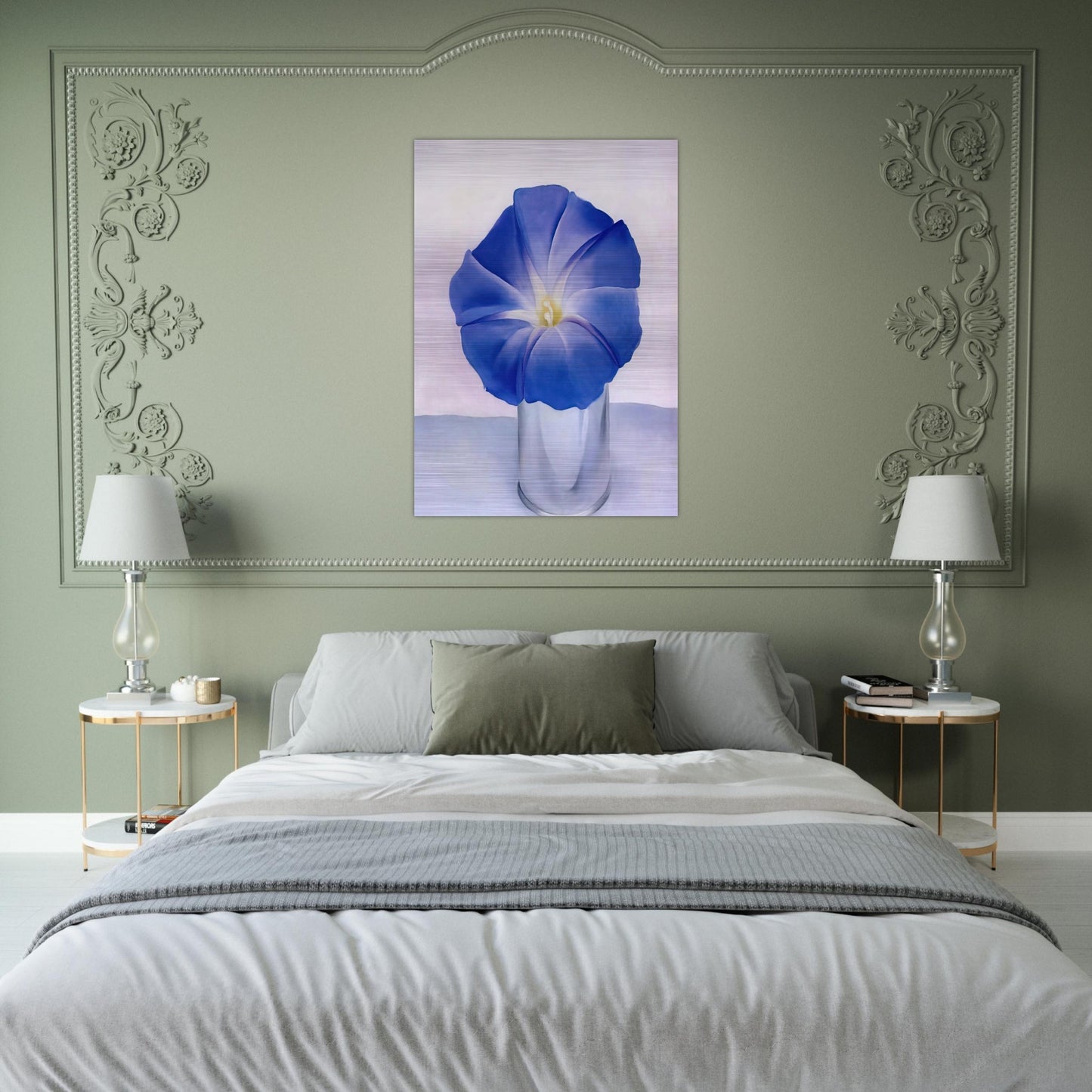 Blue Morning Glory - Georgia O'Keeffe Brushed Aluminum Print - 70x100 cm / 28x40 inches | Georgia O'Keeffe Aluminum Print | Georgia O'Keeffe Prints