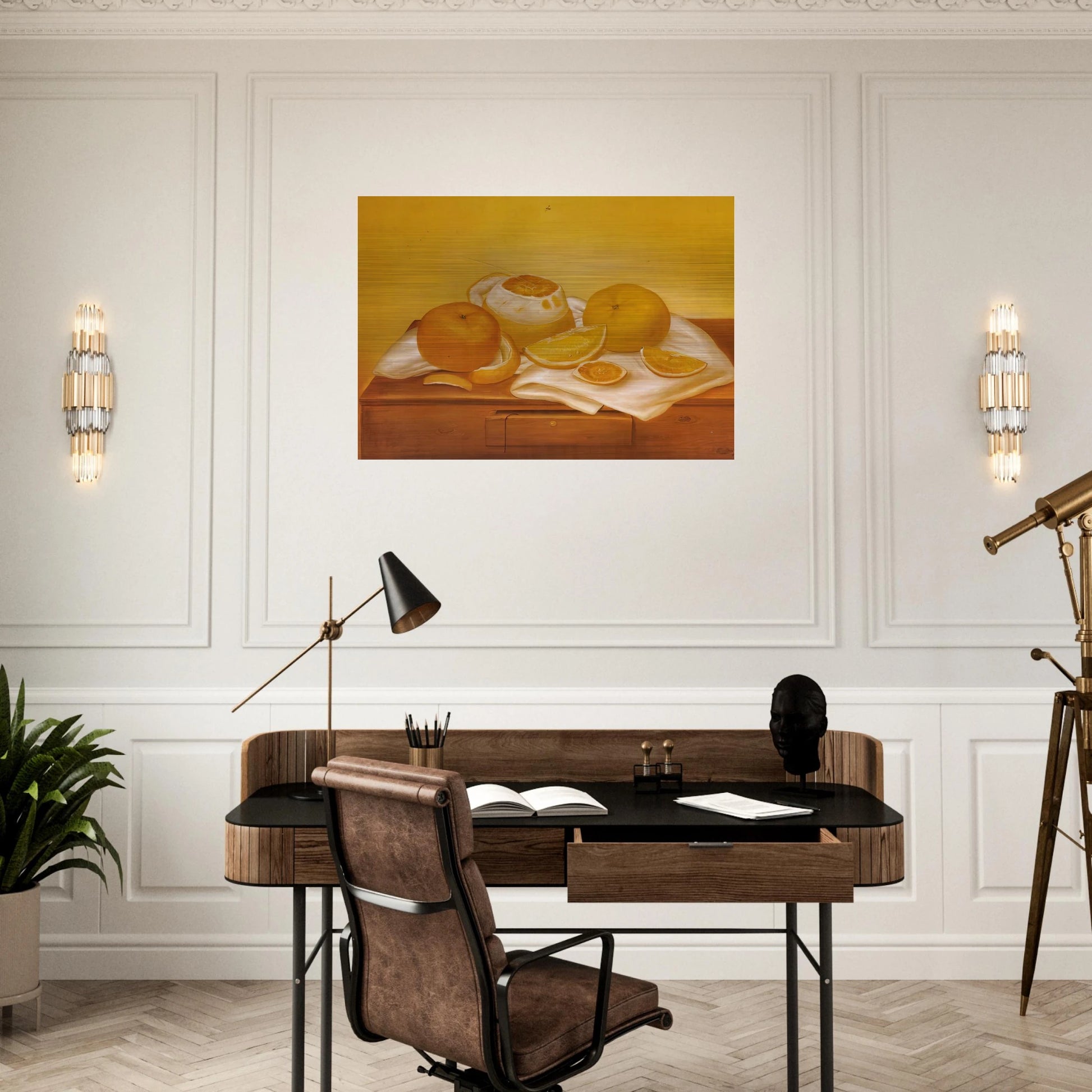 ORANGES - Fernando Botero Brushed Aluminum Print - 70x100 cm / 28x40 inches | Fernando Botero Aluminum Print | Fernando Botero Prints