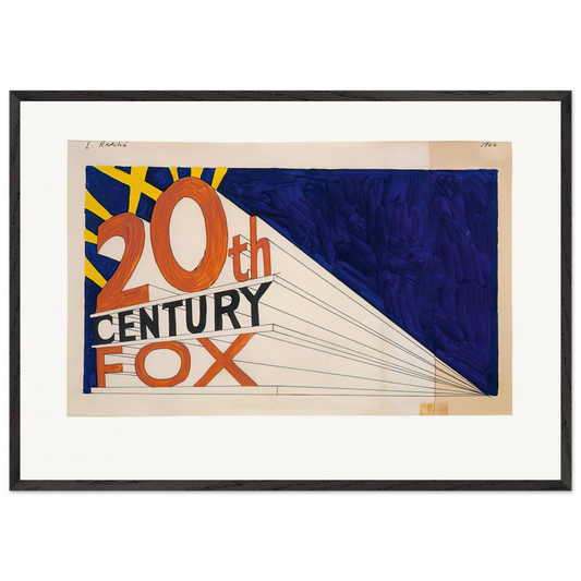 TRADEMARK 7 1962 - Edward Ruscha 70x100 cm / 28x40 inches Framed Art Print – Black Wooden Frame
