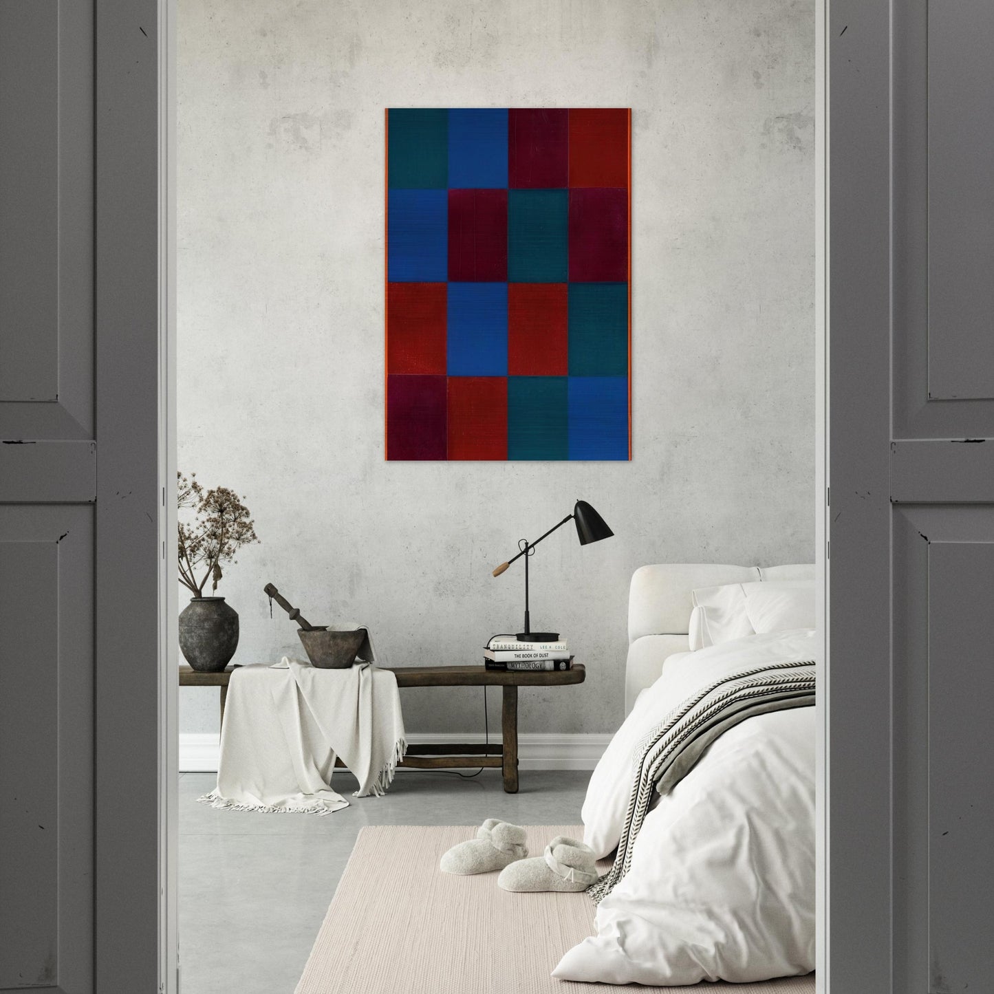 Four Equal Groups of Four - 1970 - Max Bill Brushed Aluminum Print - 70x100 cm / 28x40 inches | Max Bill Aluminum Print | Max Bill Prints