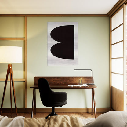 Black from Suite of Twenty-Seven Color Lithographs - Ellsworth Kelly Brushed Aluminum Print - 70x100 cm / 28x40 inches | Ellsworth Kelly Aluminum Print | Ellsworth Kelly Prints