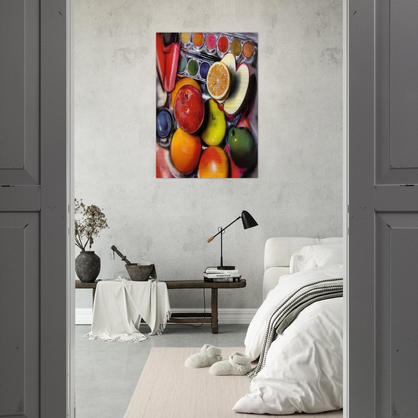 ENERGY APPLES 1980 - Audrey Flack Brushed Aluminum Print - 70x100 cm / 28x40 inches | Audrey Flack Aluminum Print | Audrey Flack Prints