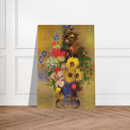 VASE OF FLOWERS 12 - Odilon Redon Brushed Aluminum Print - 70x100 cm / 28x40 inches | Odilon Redon Aluminum Print | Odilon Redon Prints
