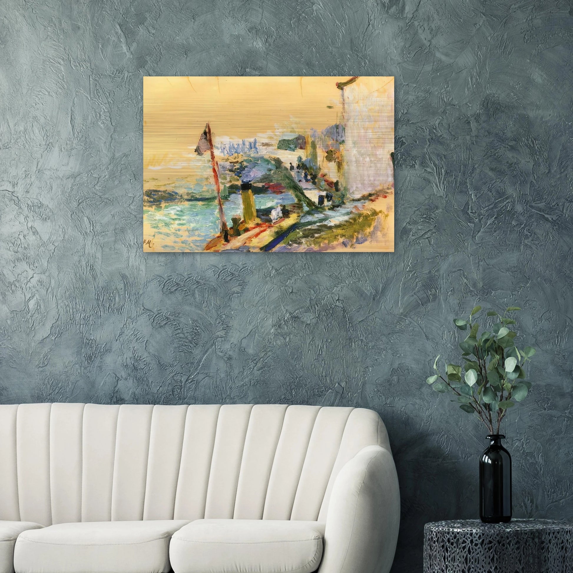 THE PORT OF BELLE ISLE SUR MER 1897 - Henri Matisse Brushed Aluminum Print - 70x100 cm / 28x40 inches | Henri Matisse Aluminum Print | Henri Matisse Prints