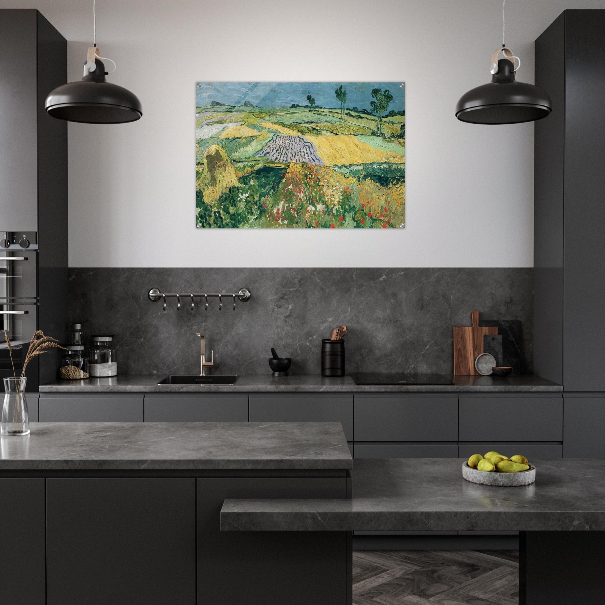 Wheatfields - Vincent van Gogh Acrylic Print - 70x100 cm / 28x40″ inches