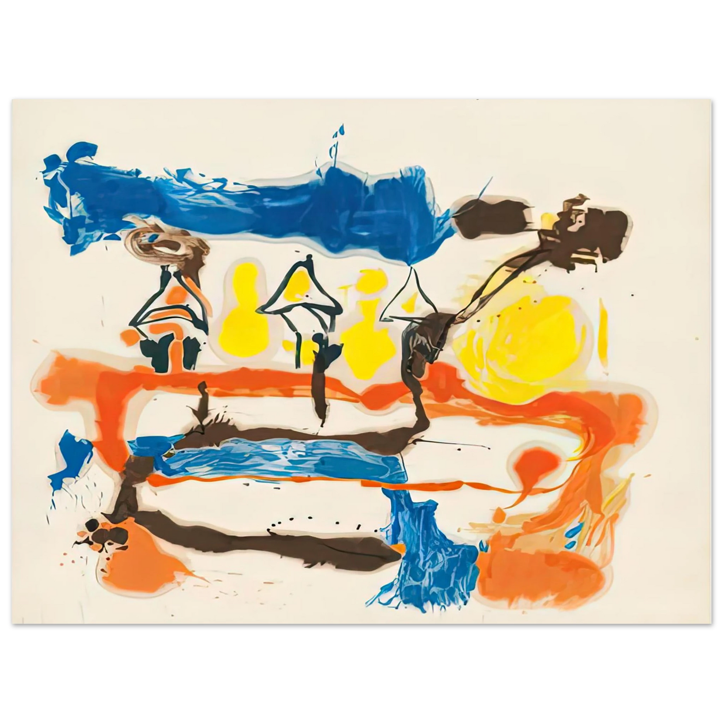 Helen Frankenthaler - Fable, 1961- Wall Art - 28x40 inches / 70x70 cm - Canvas (Imperial)-canvas - -
